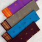Royal purple silk saree folded view