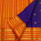Royal Purple Kanjivaram saree with alternating 2gm zari buttas