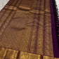 Royal orchid Pure Silk Kanjivaram saree with antique gold Annapakshi border and zari buttas