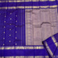 Royal Violet Purple pure mulberry silk saree with traditional Rettapet border.