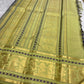 Royal Violet Handwoven Pure Silk Kanchi Pattu Saree with Zari Buttas and Pale Antique Gold Border