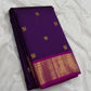 Royal Plum purple Kanchipuram Silk Saree with Mayil Chakram Butta
