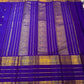 Varisaipet border with vanasringaram gold zari panels on royal violet Kanchipuram saree — Idam Living