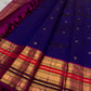 Royal Violet Handwoven Pure Silk Kanjeevaram Saree with Varisaipet Elephant Peacock Border