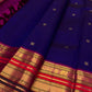 Royal Violet Handwoven Pure Silk Kanjeevaram Saree with Varisaipet Elephant Peacock Border