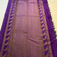 Violet Kanchipuram Vairaoosi saree with large handwoven traditional bird zari motifs.