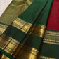 Ruby Crimson Kanjivaram Rettapet saree folded view