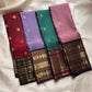 Ruby red and deep brown wedding Kanjeevaram Kanchipuram silk saree
