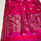 Ruby Silk Pure Silk Chanderi Saree pallu design close-up