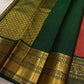 Traditional rust orange Kanchipuram silk saree ready to ship from New Jersey