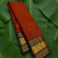 Sorgavasal pallu on rust orange Kanjeevaram pure silk saree — Idam Living