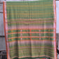 Handwoven Kala cotton saree from Kutch with natural grain texture detail