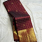 Vintage colour Kanchipuram silk in Saanthu Pottu maroon
