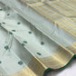 Scalloped edge with green pico trim