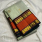 Sage Green Handwoven Pure Silk Kanchipuram Saree with Orange Rettapet Border