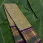 Sage Olive Handwoven Pure Silk Kanchipuram Saree with Varisaipet Mayil Butta Border