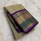 Sage Olive Handwoven Pure Silk Kanchipuram Saree with Varisaipet Mayil Butta Border