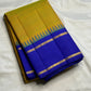 Sampanga Gold Pure Silk Kanchipuram Kanchi Kattam Saree - Kanchi Kattam checks close-up
