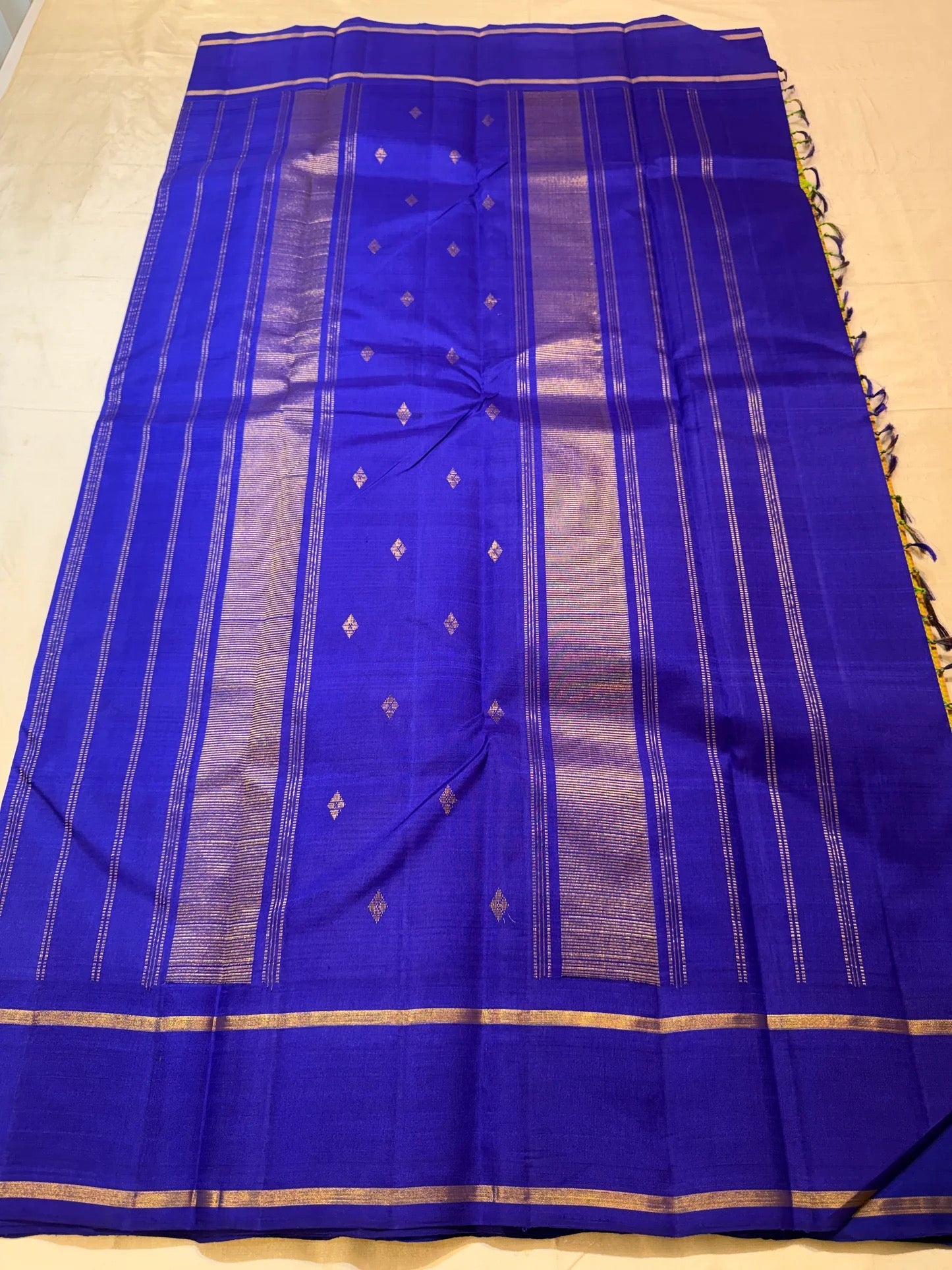 Sampanga Gold Pure Silk Kanchipuram Kanchi Kattam Saree - front view