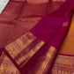 Sampangi Gold Rani Pink Pure Silk Kanchipuram Butta saree.
