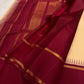 Sandalwood and pillar-box red contrast, Kanchi Pattu Korvai saree