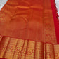 Sevappu Vermilion Red Pure Silk Kanchipuram saree.