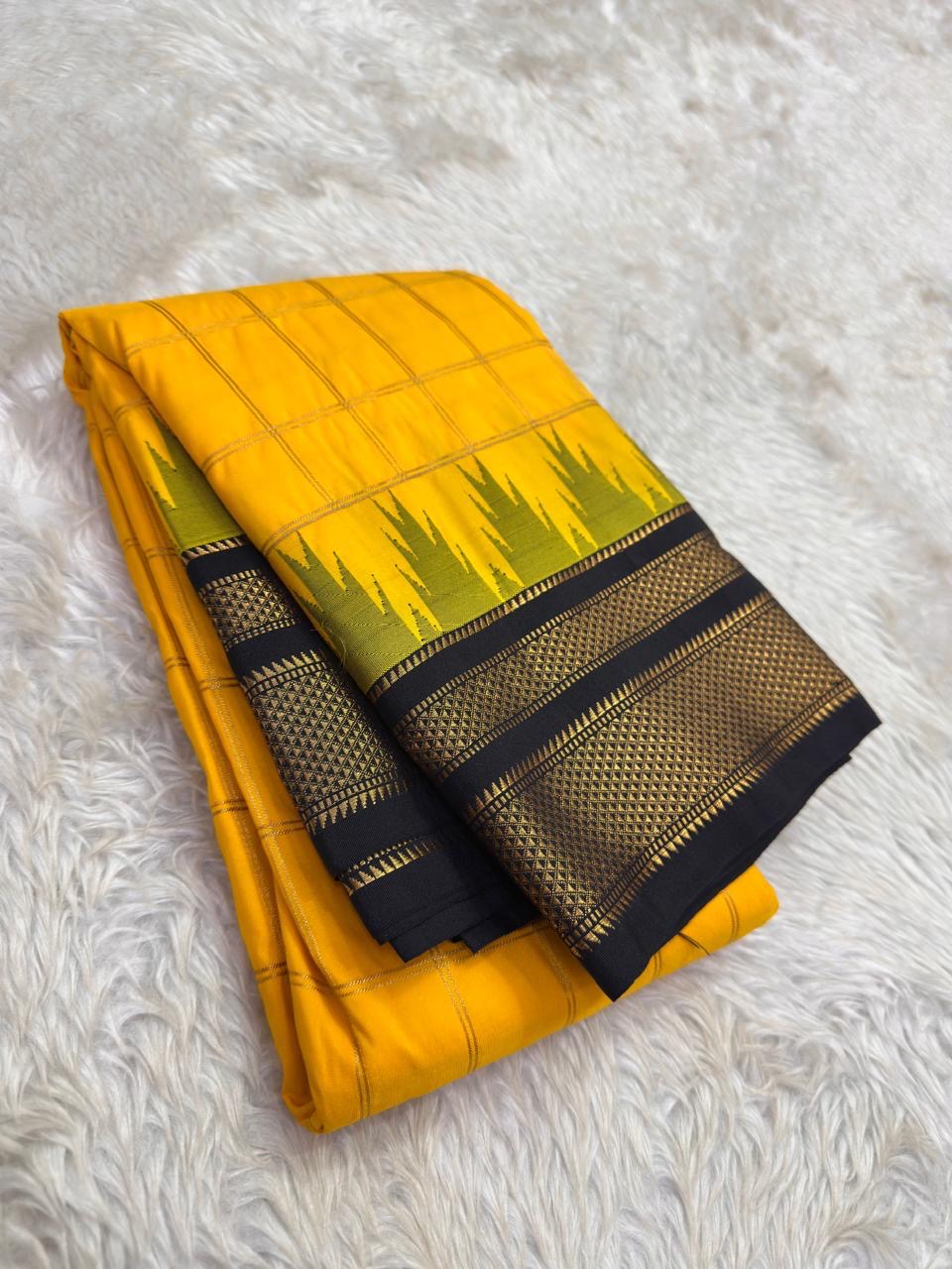 Traditional pure silk Arani saree with lightweight graceful drape