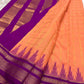 Handwoven Arani silk saree with luminous silk sheen and kattam checks
