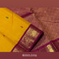 Mustard yellow Korvai Kanjivaram silk saree with dual-colour Ganga-Jamuna borders and 2 g gold zari, available in the USA from Idam Living