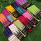 Silk Mark lightweight Arani silk saree with Kanchi Kattam checks and Thazampoo Reku border