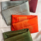 Silver grey pure silk Kanchipuram saree with traditional butta weave, Idam Living