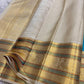Sky Blue and Gold Handwoven Pure Silk Kanjeevaram Saree with Sonarupa Vairaoosi Oosivaanam Stripes