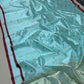 Sky blue Pattu Silk Chanderi saree with gold-silver disc motifs and diamond pallu — Idam Living