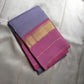 Kanchipattu silk saree in smoky lilac with raspberry pink border Korvai Kaal Irangiya Border weave traditional zari detail