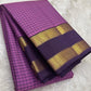 Soft Lilac pure silk Kanjipuram saree — purple lightweight