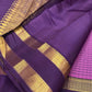 Soft Lilac pure silk Kanjipuram saree — striped