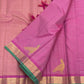 Soft Orchid Pink Handwoven Pure Silk Kanjeevaram Vairaoosi Saree with Peacock Motif