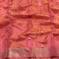 Pallu detail of Peach Ember Pure Silk Chanderi Saree