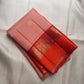 Soft peach pink Kanjipuram saree, Kaal Irangiya border detail