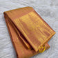 Soft Peach Pink Pure Silk Kanchipuram saree with fine gold zari detailing