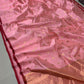 Soft pink Pattu Silk Chanderi saree with gold coin motifs and gold pallu — Idam Living