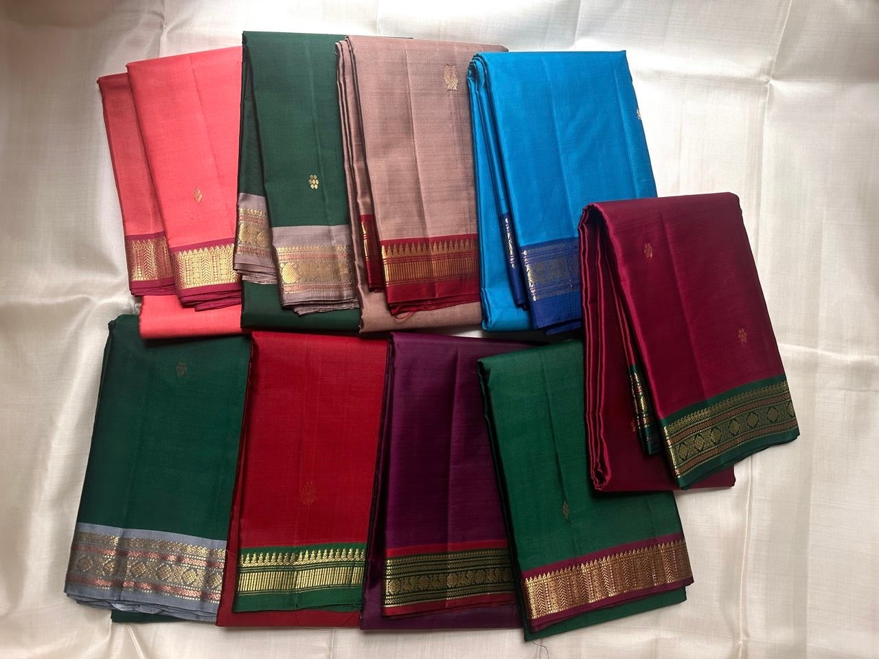 Coral Pink Silk Saree with Petite Zari Border