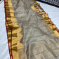 Stone grey Katan Silk Chanderi saree