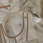 Nila Ivory Tissue Silk Structured Blouse with Gathered Churidar Sleeves and Mirror Work