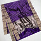 Heavy Pattu Silk Chanderi in imperial purple