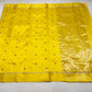 Sunshine yellow Pattu Silk Chanderi saree by Idam Living