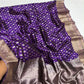 Imperial-purple Chanderi saree by Idam Living with antique-silver border