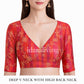 Tailored blouse stitched for a Pure Silk Kanchipuram saree