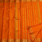 Tangerine Handwoven Pure Silk Kanjipuram Saree with Vairaoosi Zari Body and Kamalam Butta Border