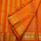 Tangerine Handwoven Pure Silk Kanjipuram Saree with Vairaoosi Zari Body and Kamalam Butta Border